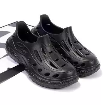 Новые мужские летние дышащие пляжные сандалии с открытыми отверстиями, повседневные уличные тапочки, мужские водные сандалии, мужские шлепанцы, сабо, Slieds 40-41