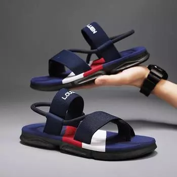 Новые мужские летние сандалии разных цветов, мужская водонепроницаемая пляжная обувь, мужские уличные шлепанцы без шнуровки, мужские брендовые тапочки на резинке 39