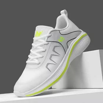 Новые мужские летние сетчатые кроссовки, дышащие повседневные кроссовки для активного отдыха, легкие кроссовки для бега и фитнеса 39 белый
