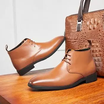 Новые мужские модельные кожаные туфли, роскошные модные свадебные туфли для жениха, мужские ботинки martin в итальянском стиле, большие размеры 38-48 38 жёлтый