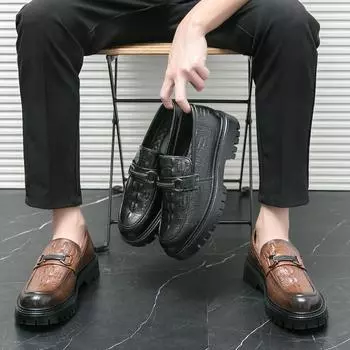 Новые мужские модельные кожаные туфли, роскошные модные свадебные туфли для жениха, мужские туфли-броги в английском стиле 38 чёрный