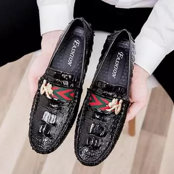 Новые мужские модельные кожаные туфли, роскошные модные свадебные туфли для жениха, мужские оксфорды в итальянском стиле, большие размеры 38-48 38 чёрный