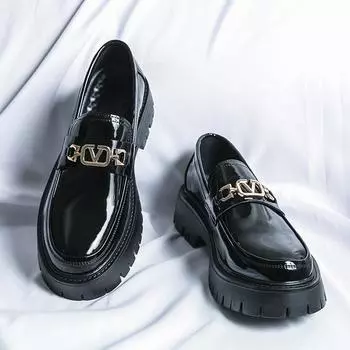 Новые мужские модельные кожаные туфли, роскошные модные свадебные туфли для жениха, мужские туфли дерби в английском стиле 38 чёрный