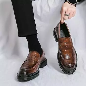 Новые мужские модельные кожаные туфли, роскошные модные свадебные туфли для жениха, мужские туфли дерби в английском стиле, большие размеры 38-46 38 чёрный