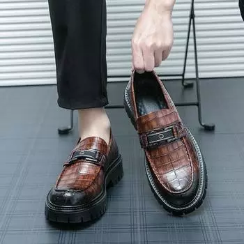 Новые мужские модельные кожаные туфли, роскошные модные свадебные туфли для жениха, мужские туфли дерби в английском стиле, большие размеры 38-46 38 чёрный