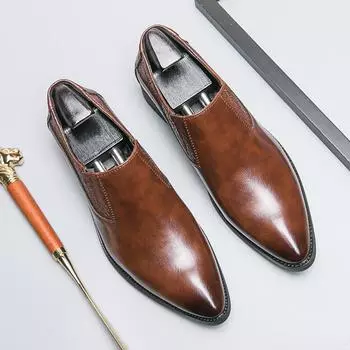Новые мужские модельные кожаные туфли, роскошные модные свадебные туфли для жениха, мужские оксфорды в итальянском стиле, большие размеры 38-46 38 чёрный
