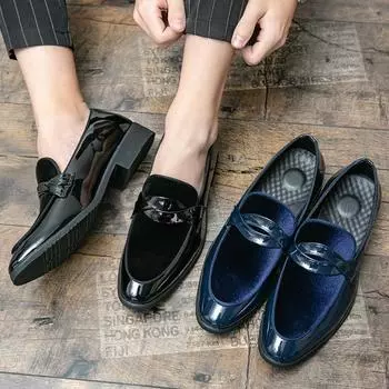 Новые мужские модельные кожаные туфли, роскошные модные свадебные туфли для жениха, мужские оксфорды в итальянском стиле, большие размеры 38-48 38 синий