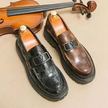 Новые мужские модельные кожаные туфли, роскошные модные свадебные туфли для жениха, мужские кожаные туфли в английском стиле 38 чёрный