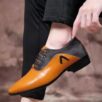 Новые мужские модельные кожаные туфли, роскошные модные свадебные туфли для жениха, мужские оксфорды в итальянском стиле, большие размеры 38-48 38 чёрный