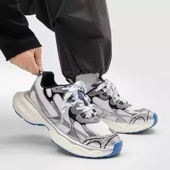 Новые мужские модные баскетбольные кроссовки, дышащая спортивная обувь, модные кроссовки для пары, неуклюжие кроссовки 36 белый