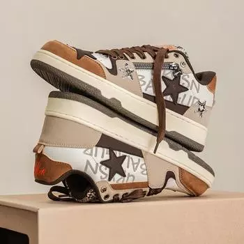 Новые мужские модные баскетбольные кроссовки, дышащая спортивная обувь, теннисные кроссовки 36 коричневый