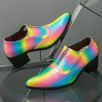 Новые мужские модные классические оксфорды, повседневная кожаная обувь, лоферы для вождения, свадебные туфли, мокасины в итальянском стиле 39 разноцветный