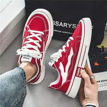 Новые мужские модные низкие кеды для скейтбординга, парусиновая обувь для студентов и мальчиков, мужские повседневные удобные трендовые кроссовки на мягкой подошве 39 чёрный