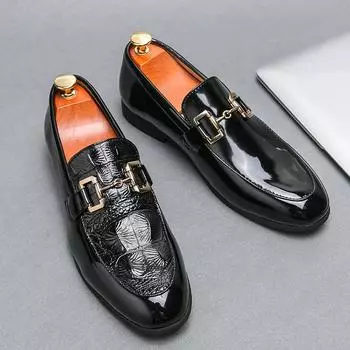 Новые мужские модные повседневные кожаные туфли INS в британском стиле, свадебные туфли для вождения, мокасины 38