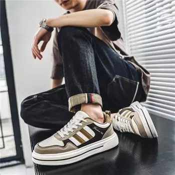 Новые мужские модные повседневные низкие кеды для скейтбординга, удобные кроссовки для мальчиков, универсальные спортивные кроссовки на мягкой подошве для студентов 39 зелёный/белый