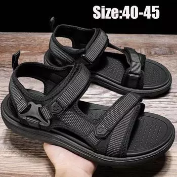 Новые мужские модные повседневные сандалии, пляжная обувь, мужские сандалии с подошвой из ЭВА 40 чёрный