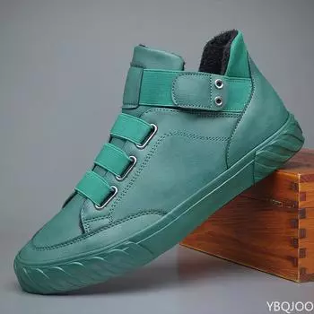 Новые мужские модные туфли, черные высокие повседневные туфли, мужские износостойкие лоферы, дизайнерские туфли для отдыха из вулканизированной ткани 2024 38 темно-зеленого