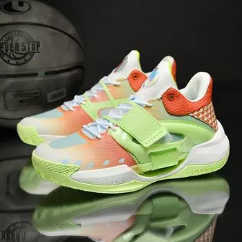 Новые мужские модные высококачественные баскетбольные кроссовки, дышащая спортивная обувь, теннисные кроссовки 36 зелёный