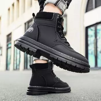 Новые мужские модные зимние высокие дышащие кроссовки для скейтбординга для студентов, мальчиков, трендовые спортивные повседневные кроссовки с мягкой подошвой 39 хаки