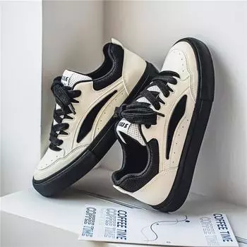 Новые мужские низкие нишевые мужские туфли студенческий тренд спортивные повседневные кеды для скейтборда мужские 8106 39 чёрный