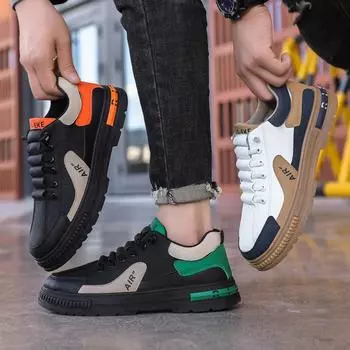 Новые мужские осенне-зимние классические модные низкие кроссовки для скейтбординга с толстой подошвой, удобные баскетбольные кроссовки с мягкой подошвой 39 синий/хаки