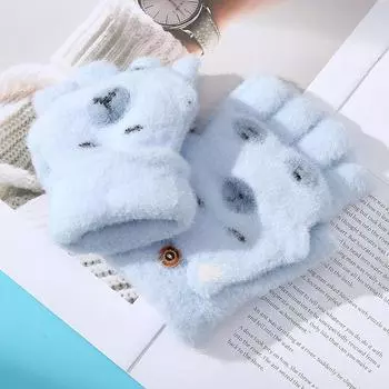 Новые мужские перчатки для сенсорных экранов с треугольным узором, бархатные, теплые и утолщенные, модные осенне-зимние перчатки для велоспорта с пятью пальцами в корейском стиле Recommended for 8-12 years old