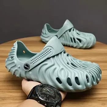 Новые мужские пляжные сандалии, повседневные летние уличные дышащие тапочки, мужские водные сандалии, мужские шлепанцы, легкие сабо, Slieds 40