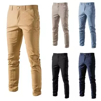 Новые мужские повседневные брюки, дышащие японские деловые универсальные утолщенные брюки 34 чёрный