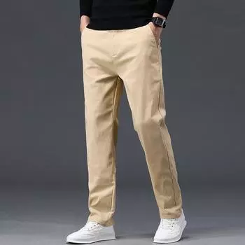 Новые мужские повседневные брюки, свободные прямые штаны, новые длинные брюки, осенний наряд, универсальный, модный, весна и осень 28 хаки