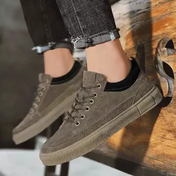 Новые мужские повседневные кроссовки для активного отдыха, кроссовки Tenis Masculino, мужская обувь для скейтбординга, фирменные кожаные мужские туфли на плоской подошве 38-44 38 коричневый