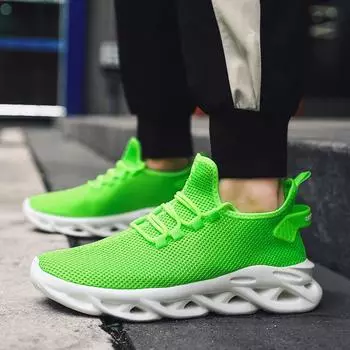 Новые мужские повседневные кроссовки для бега на открытом воздухе, спортивная обувь, модные дышащие легкие теннисные туфли, мужские кроссовки 39 зелёный