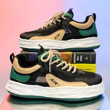 Новые мужские повседневные нескользящие дышащие кроссовки для бега на открытом воздухе, спортивная обувь, легкая и удобная рабочая обувь 39 чёрный