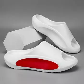 Новые мужские повседневные пляжные тапочки 2025 года, летние роскошные мягкие полые спортивные сандалии унисекс из ЭВА, женская обувь на платформе Zapatos Hombre 35-36 бежевый