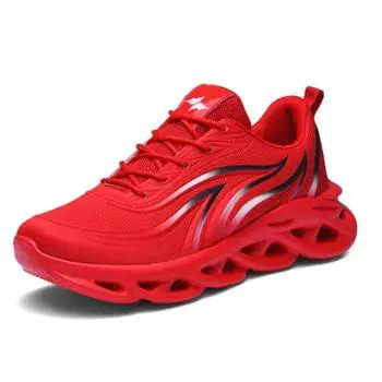 Новые мужские повседневные спортивные туфли большого размера, модные суперлегкие спортивные туфли с толстой подошвой, удобные сетчатые походные мужские туфли 39 синий