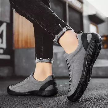 Новые мужские повседневные туфли большого размера на весну и осень, модная обувь ручной работы для спорта на открытом воздухе, удобная, нескользящая и износостойкая 38 абрикосовый