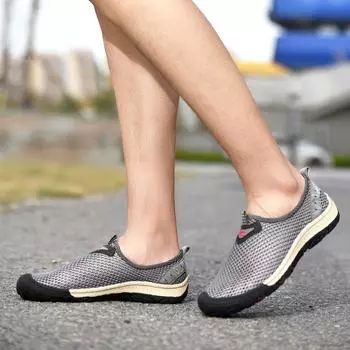 Новые мужские повседневные туфли большого размера для весны и осени, модные дышащие сетчатые походные ботинки, спортивная обувь 38 хаки