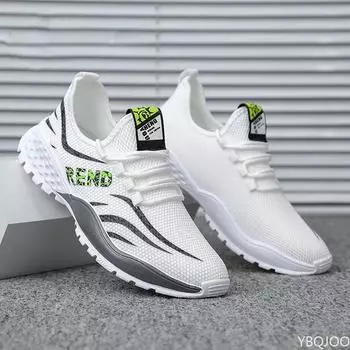 Новые мужские повседневные туфли, дышащие сетчатые кроссовки, удобная обувь для ходьбы, спортивная обувь, обувь для ходьбы на шнуровке 44