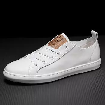 Новые мужские повседневные туфли из натуральной коровьей кожи с крокодиловым принтом, мужские весенне-осенние роскошные туфли на плоской подошве, классные кроссовки для отдыха, лоферы 6 белый