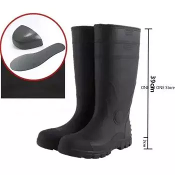 Новые мужские рабочие ботинки, защитные ботинки на строительной площадке, стальные ботинки, противоударные, противоударные ботинки на платформе, высокие мужские дождевые ботинки 36