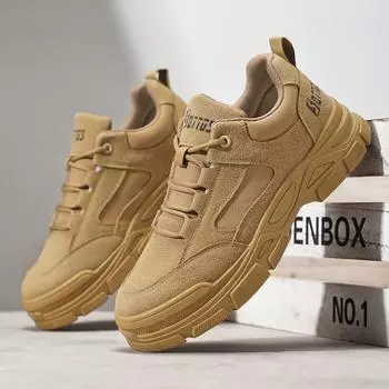 Новые мужские рабочие туфли из высококачественной матовой кожи, кроссовки, мужская дышащая износостойкая повседневная обувь Zapatillas Hombre 39