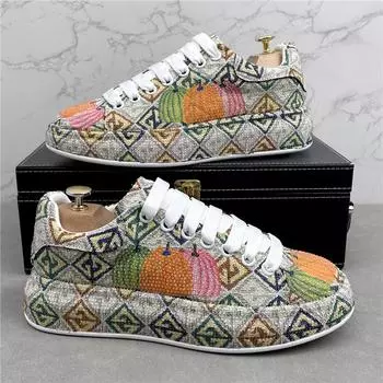 Новые мужские разноцветные стразы с узором All Match Brand Shoes повседневные туфли на плоской подошве мокасины спортивные прогулочные кроссовки Zapatos Hombre 38 чёрный