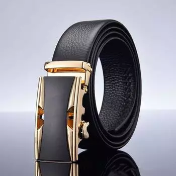 Новые мужские ремни из натуральной кожи с автоматической пряжкой, брендовые роскошные деловые ремни для мужчин, мужской ремень ZD181 95CM серебряный