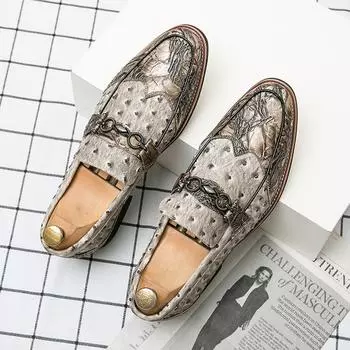 Новые мужские роскошные формальные туфли, лоферы, коричневые туфли без застежек на плоской подошве, деловые туфли ручной работы для вождения, свадебные мужские туфли, мокасины для вечеринок 38