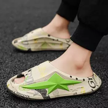 Новые мужские сандалии, легкие сандалии из ЭВА, унисекс, летние пляжные шлепанцы, дышащая мягкая подошва, размеры 36-45 36 хаки