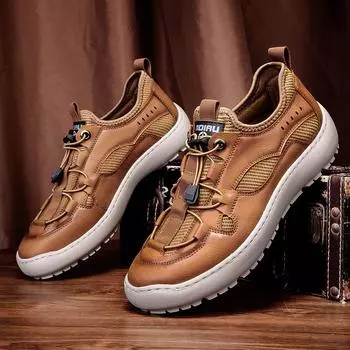 Новые мужские сандалии, летние дышащие сетчатые сандалии, мужские повседневные легкие пляжные сандалии, модная мужская обувь, большой размер 39-46 39 светло-коричневого