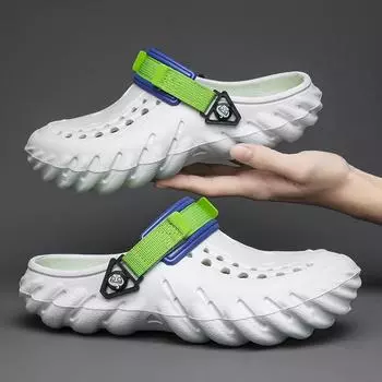 Новые мужские сандалии, мужские сабо, камуфляжные летние пляжные тапочки, мужская уличная повседневная обувь, мужские сандалии, обувь для воды, мужские шлепанцы 38