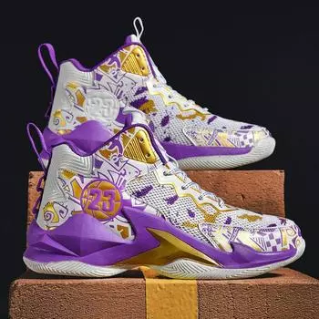 Новые мужские сетчатые кроссовки для баскетбола, дышащие, амортизирующие, нескользящие спортивная обувь, тренировочные спортивные баскетбольные кроссовки, женские 35