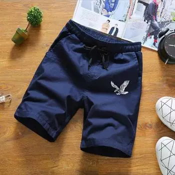 Новые мужские шорты для фитнеса, мужские летние дышащие спортивные шорты с эластичной резинкой на талии, пляжные шорты L чёрный