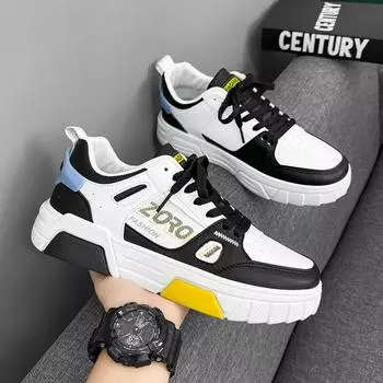 Новые мужские спортивные туфли, удобные, низкие, на шнуровке, с толстой подошвой, увеличивающие рост, повседневные туфли, обувь для скейтбординга для мужчин 39