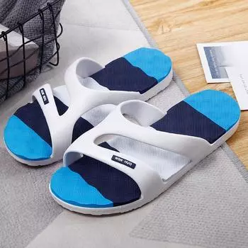 Новые мужские тапочки, летние шлепанцы, дышащие, крутые, пляжные туфли, шлепанцы, рыбий рот, кость, белые мужские тапочки, легкие, большой размер 46 36